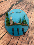 Blue Key hook with 3 hooks
