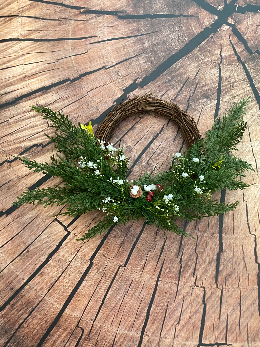 Medium wreath - bird, nest and eggs
