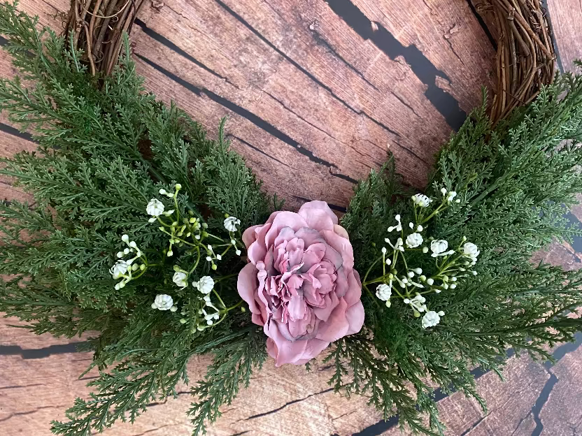Large wreath with pink peony