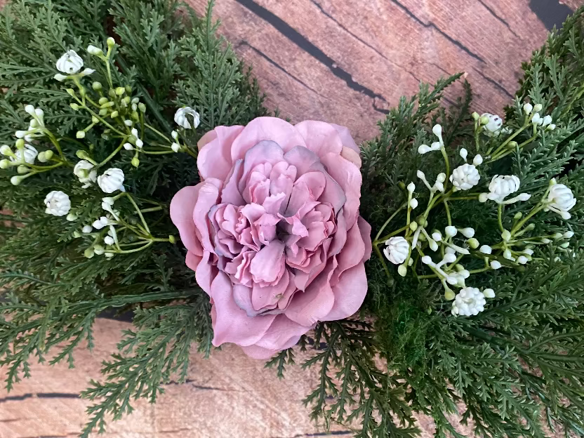 Large wreath with pink peony