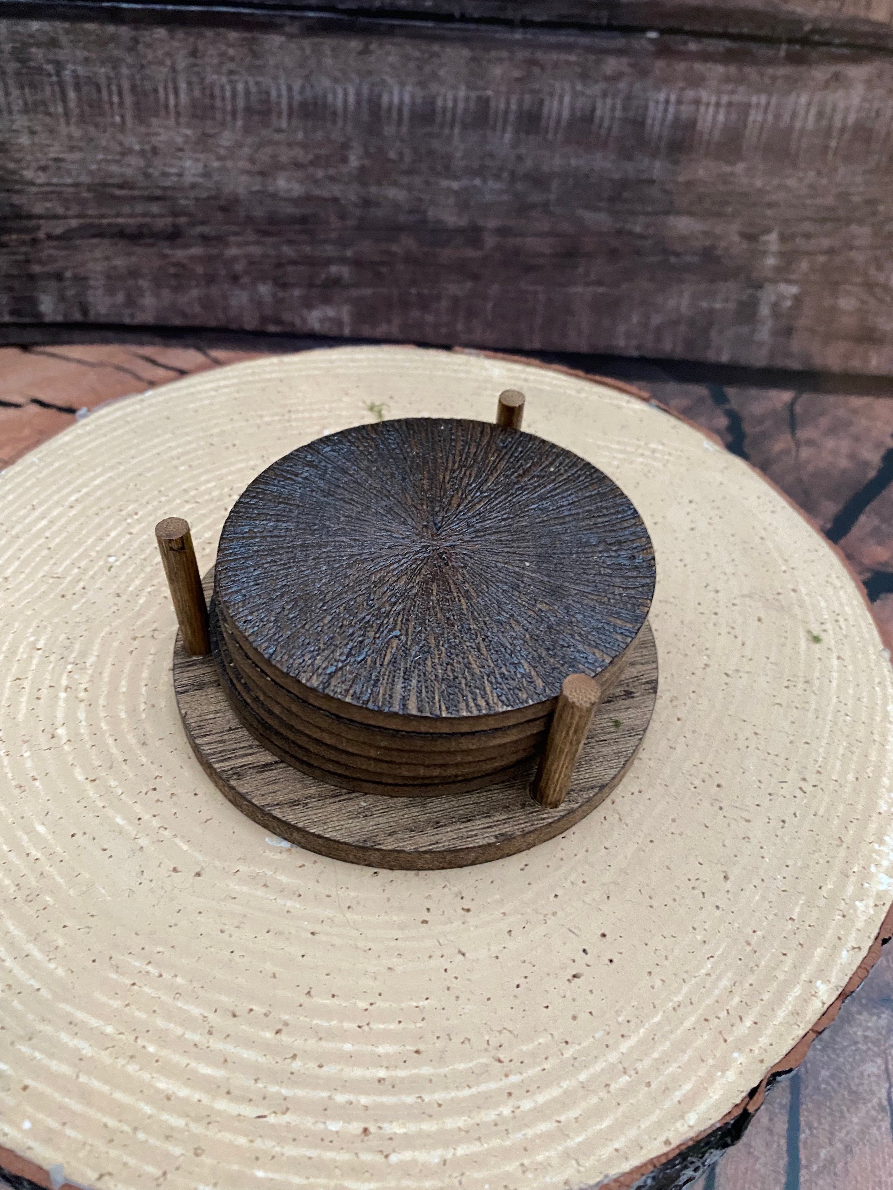 Mushroom coasters set of 6