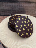 Wooden and gold coasters set of 6