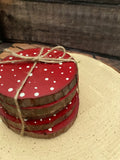 Live edge wooden coasters set of 4
