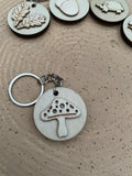 Wooden woodland keyring