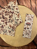 Vintage brown mushroom bookmarks