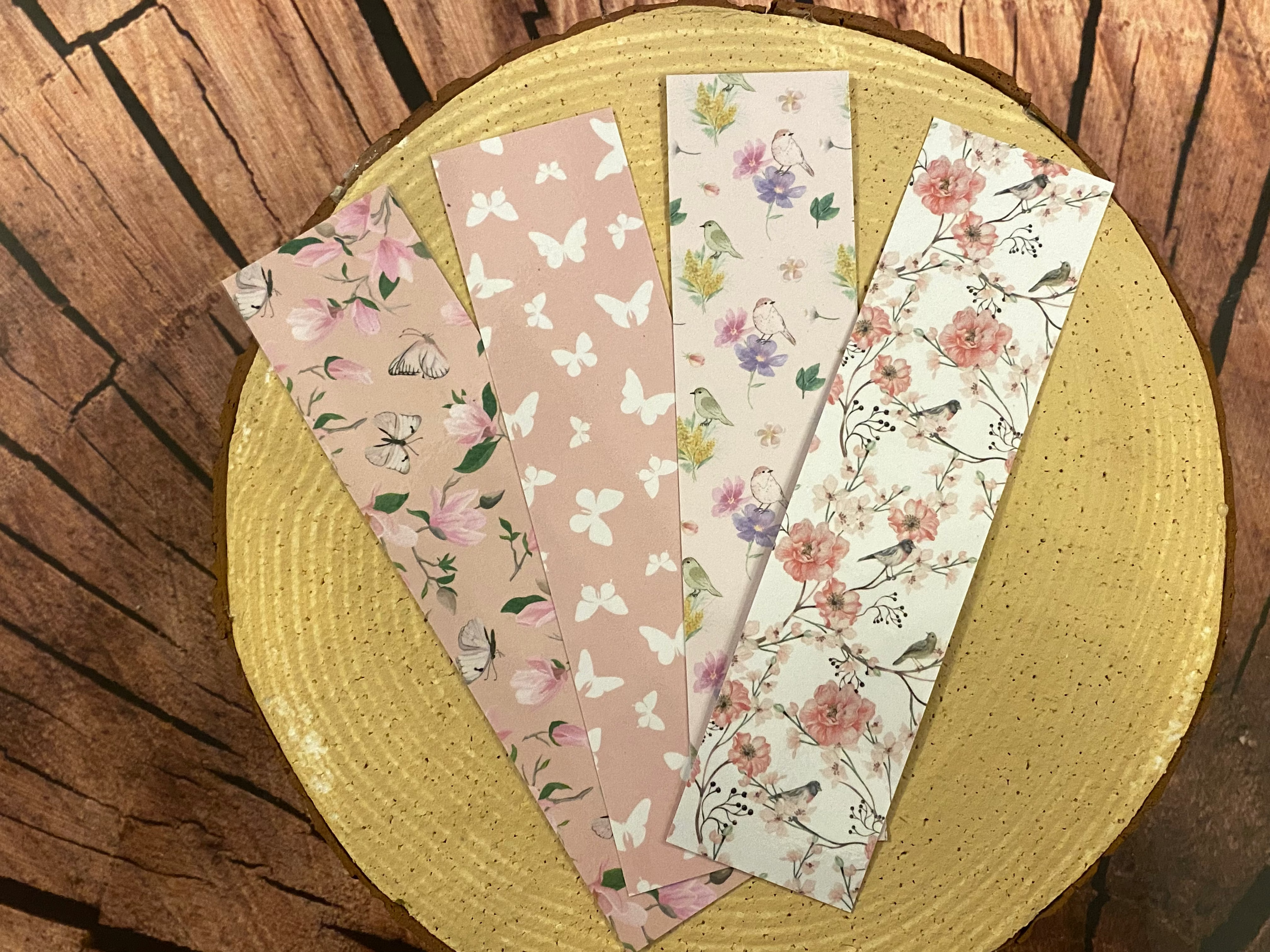 Pretty in pink floral bookmarks