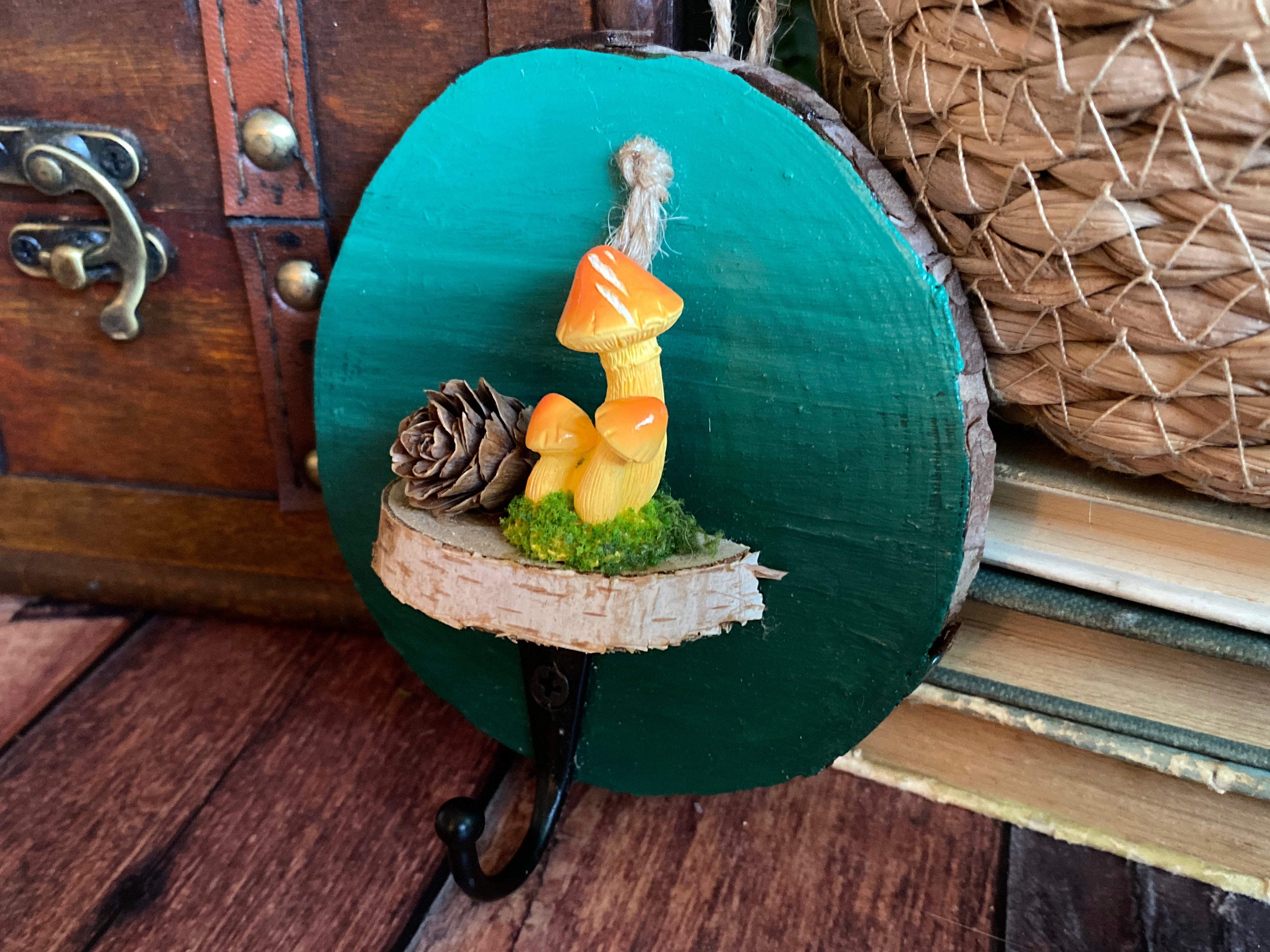 Teal sky and mushroom hook